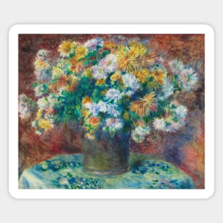 Chrysanthemums by Auguste Renoir Sticker